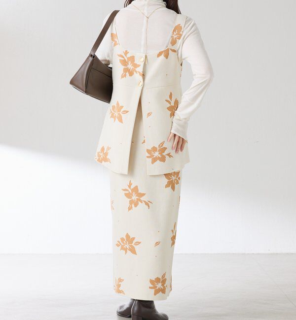  「フラワーニットジャガードスカート」|スカート|