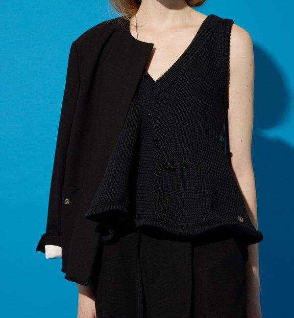  「【CEPIE./セピエ】ローゲージフレアニット」|ニット・セーター|ブラック