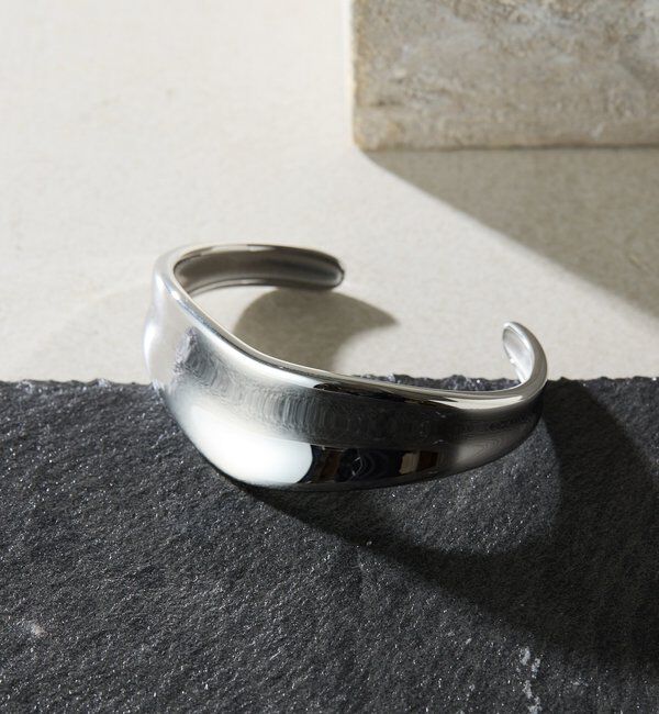  「【Sivelle./シヴェル】ステンレスウェーブティックバングル」|デニム|シルバー