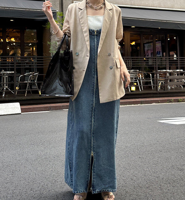  「【ウォッシャブル】シアーダブルジャケット」|テーラードジャケット|