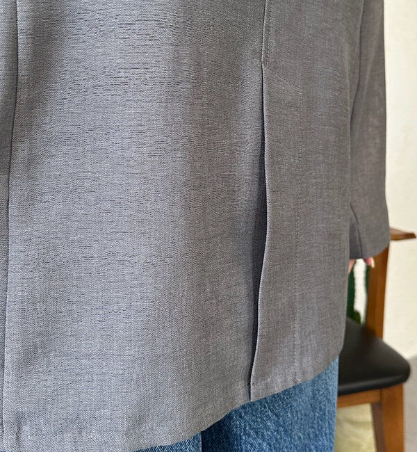  「【ウォッシャブル】シアーダブルジャケット」|テーラードジャケット|