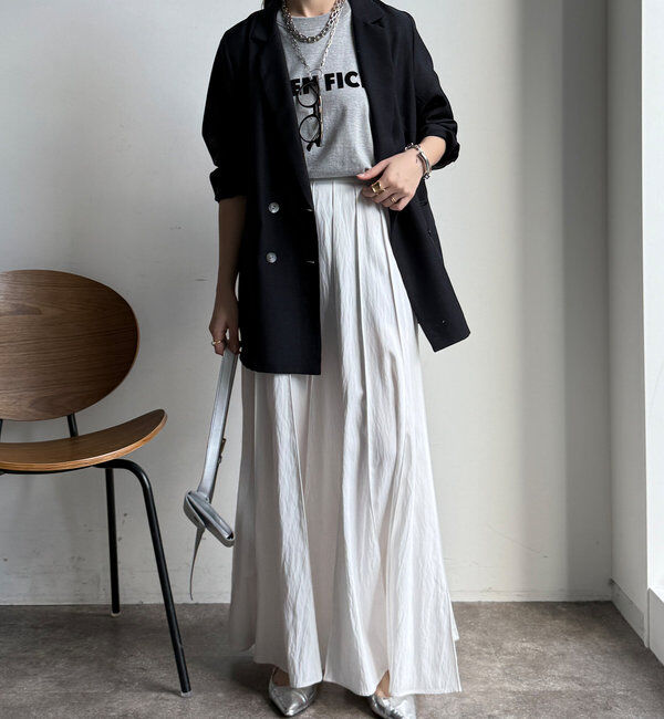  「【ウォッシャブル】シアーダブルジャケット」|テーラードジャケット|