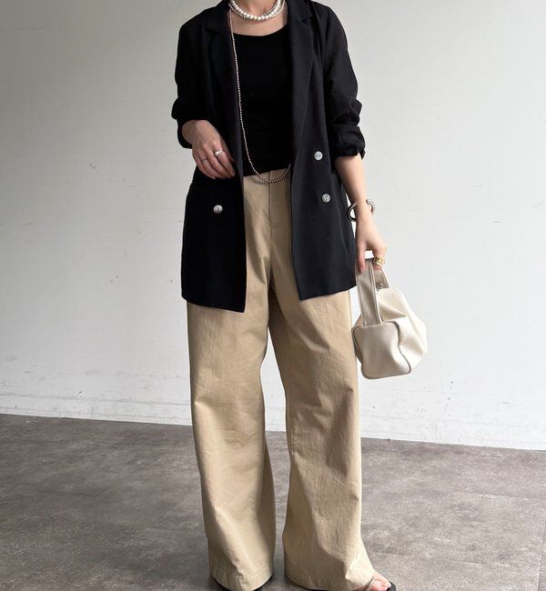  「【ウォッシャブル】シアーダブルジャケット」|テーラードジャケット|