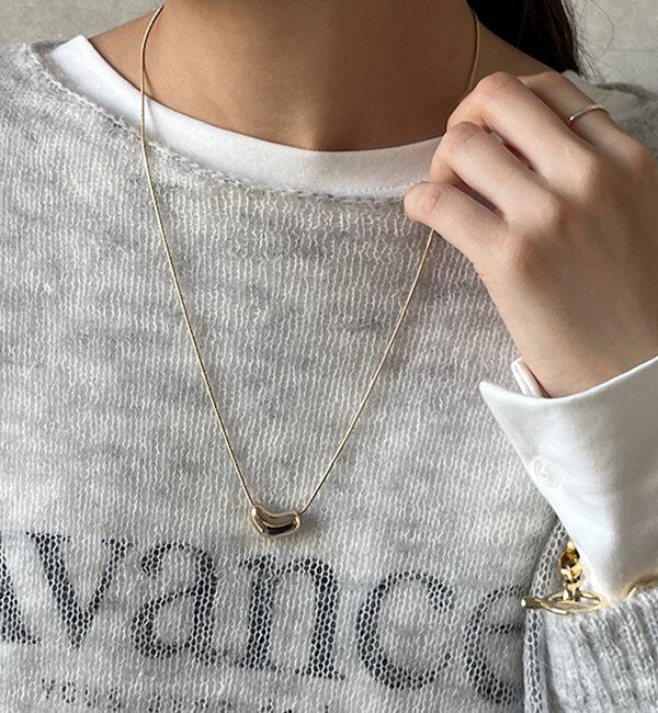  「ハートモチーフチェーンチョーカー」|ネックレス|ゴールド