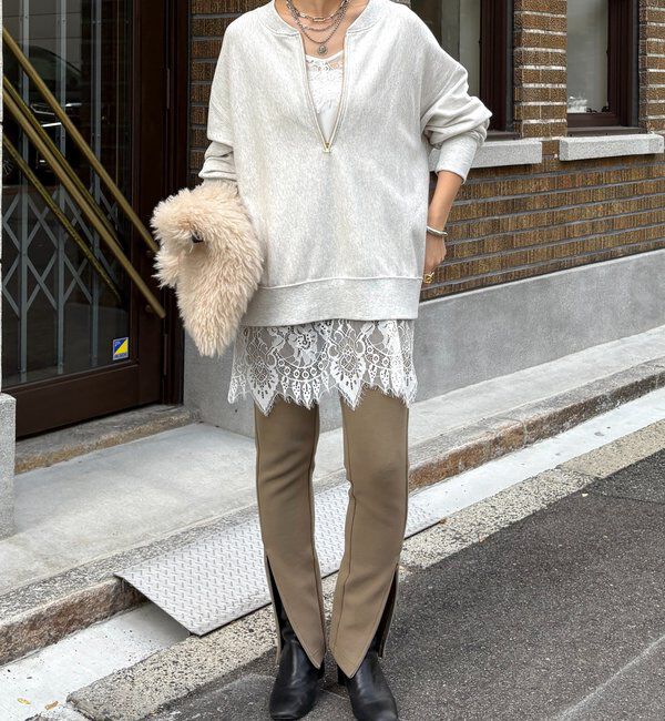  「【新色追加】【インフルエンサー OKOCHI企画】ハーフジップスウェット」|Tシャツ・カットソー|