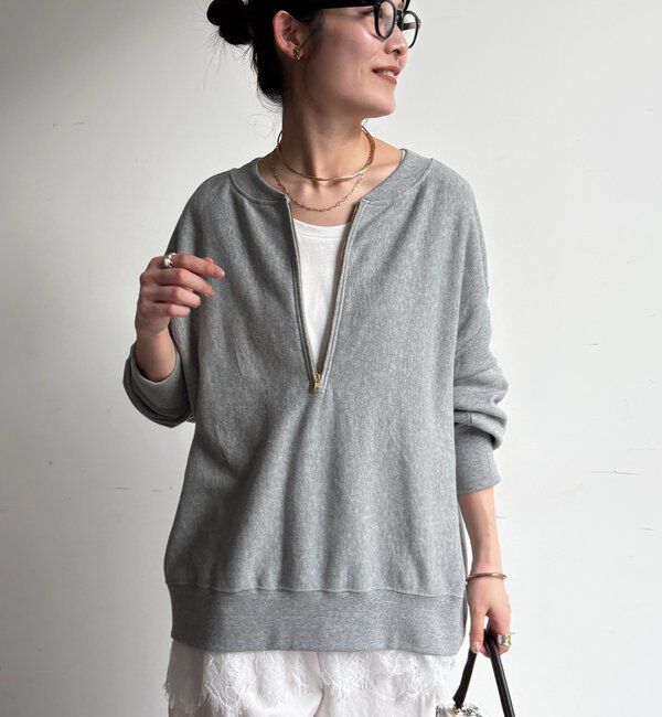  「【新色追加】【インフルエンサー OKOCHI企画】ハーフジップスウェット」|Tシャツ・カットソー|