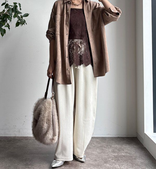  「ヘリンボーンコーデュロイイージーパンツ」|チノ|