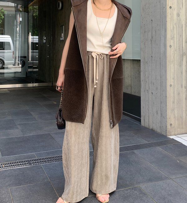  「ヘリンボーンコーデュロイイージーパンツ」|チノ|