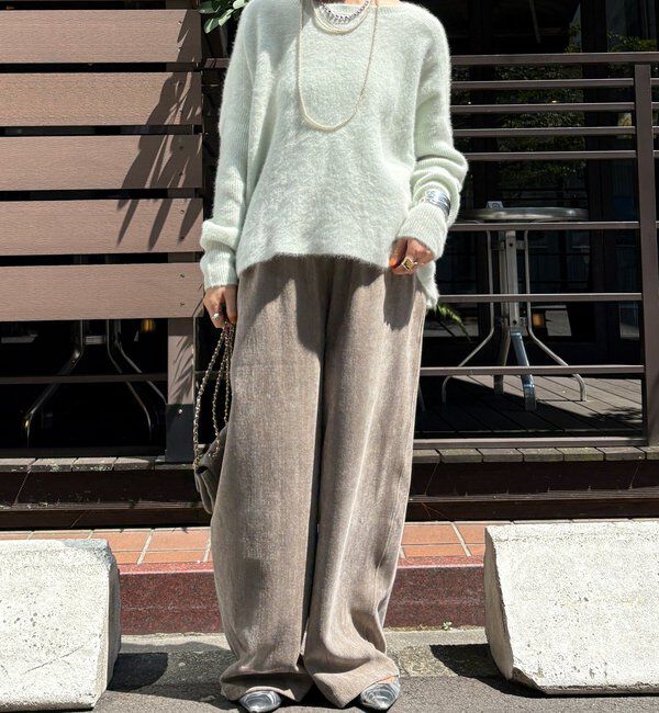  「ファーウールポンチョプルオーバー」|ニット・セーター|