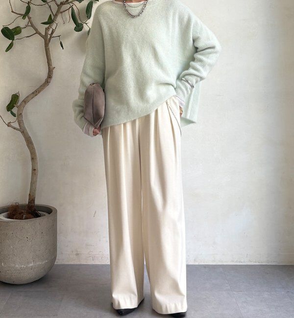  「ファーウールポンチョプルオーバー」|ニット・セーター|