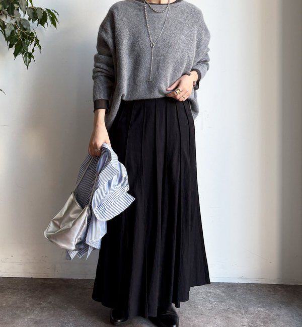  「ファーウールポンチョプルオーバー」|ニット・セーター|