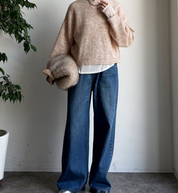  「モヘヤメランジプルオーバー」|ニット・セーター|