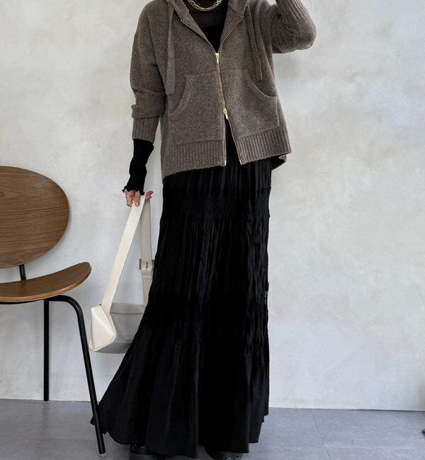  「ホイップヤーンジップフーディー」|カーディガン|