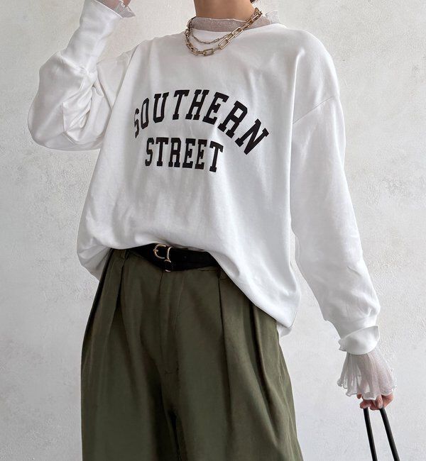  「【WEB限定】フロッキーロゴレイヤードトップス」|Tシャツ・カットソー|