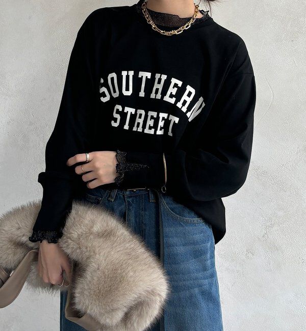  「【WEB限定】フロッキーロゴレイヤードトップス」|Tシャツ・カットソー|