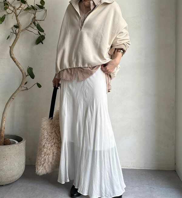  「裏起毛ドロストハーフジッププルオーバー」|Tシャツ・カットソー|