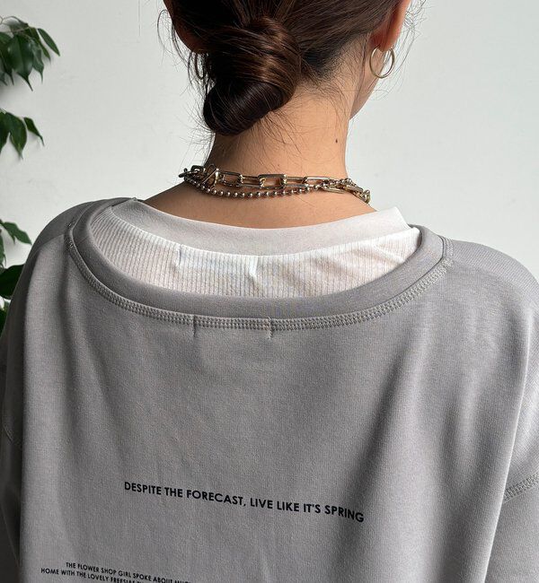  「前後ロゴプリント裏起毛プルオーバー」|Tシャツ・カットソー|