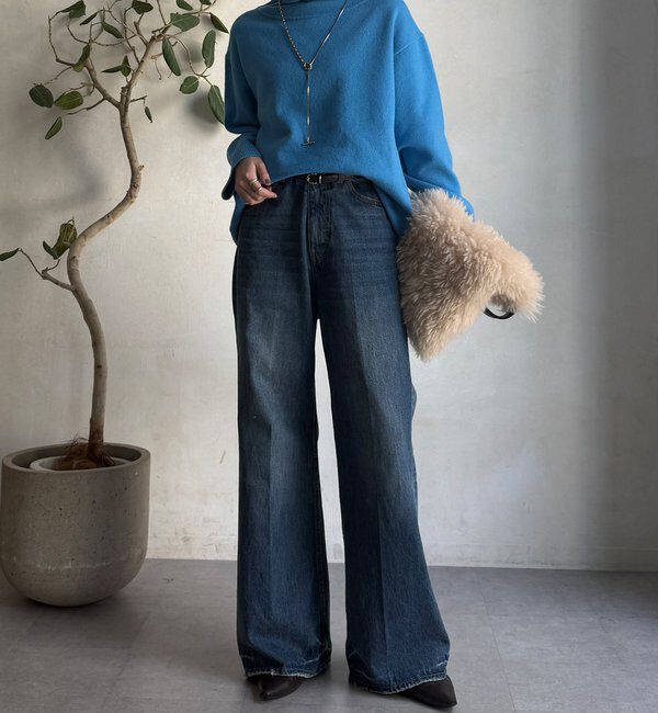  「ウール混タートルチュニック」|ニット・セーター|