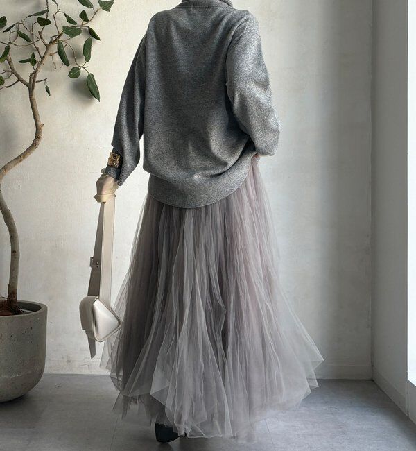  「ウール混タートルチュニック」|ニット・セーター|