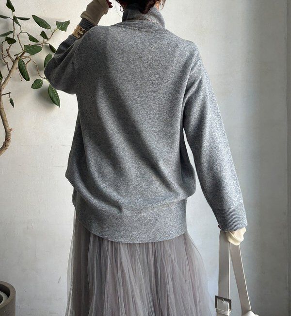  「ウール混タートルチュニック」|ニット・セーター|