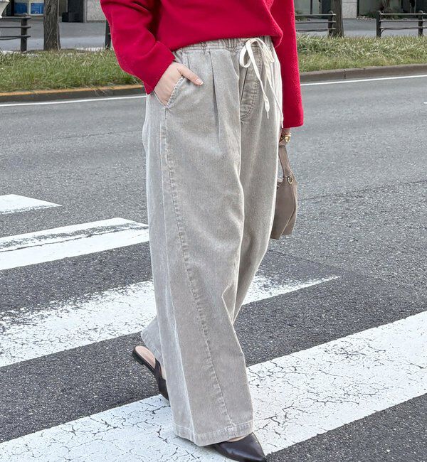  「コーデュロイワイドイージーパンツ」|チノ|