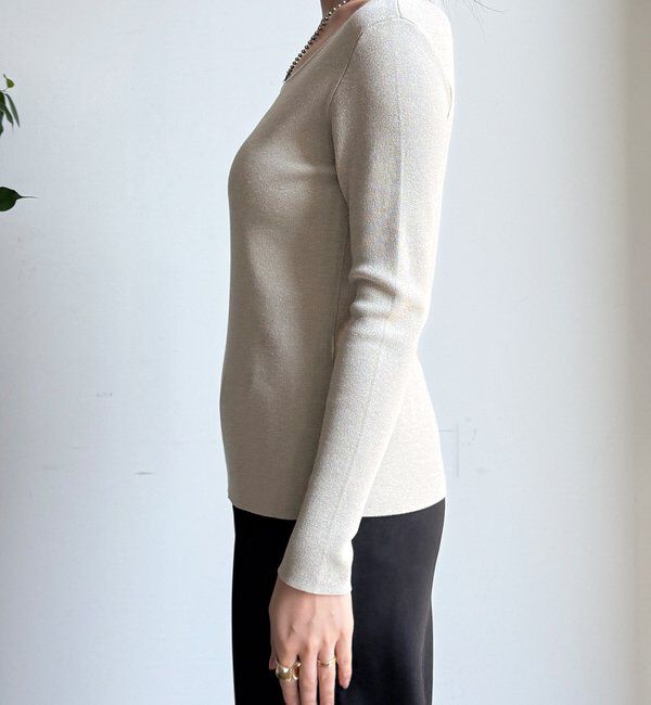  「【REI企画カラーあり】スクエアニットロングスリーブプルオーバー」|ニット・セーター|