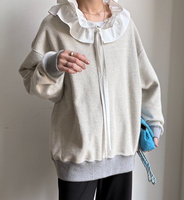  「ダブルフリルカラーブラウス」|シャツ・ブラウス|