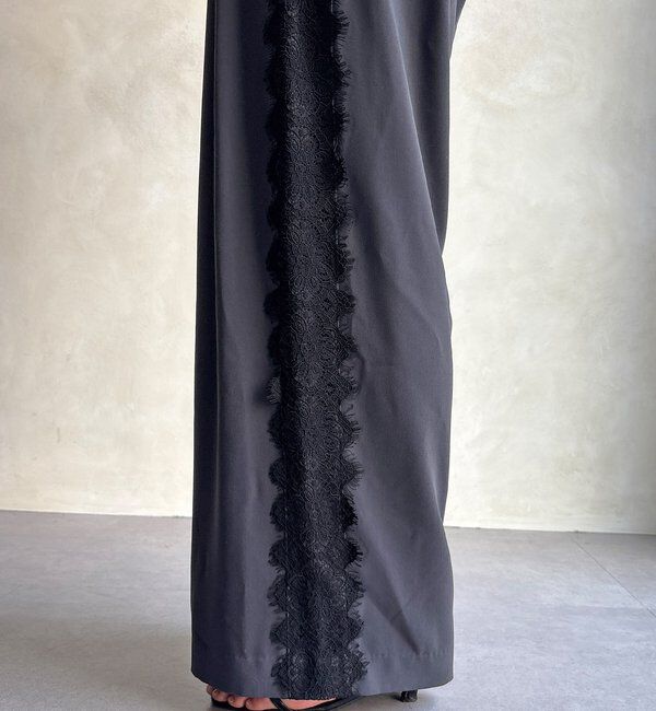  「サイドレースタックワイドパンツ」|チノ|