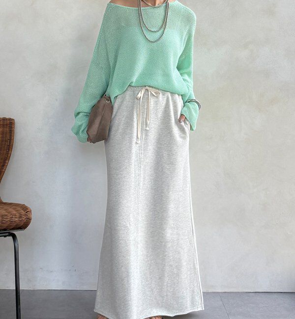  「裏毛ロングスカート」|スカート|