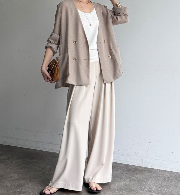  「メッシュノーカラーバックリボンジャケット」|テーラードジャケット|