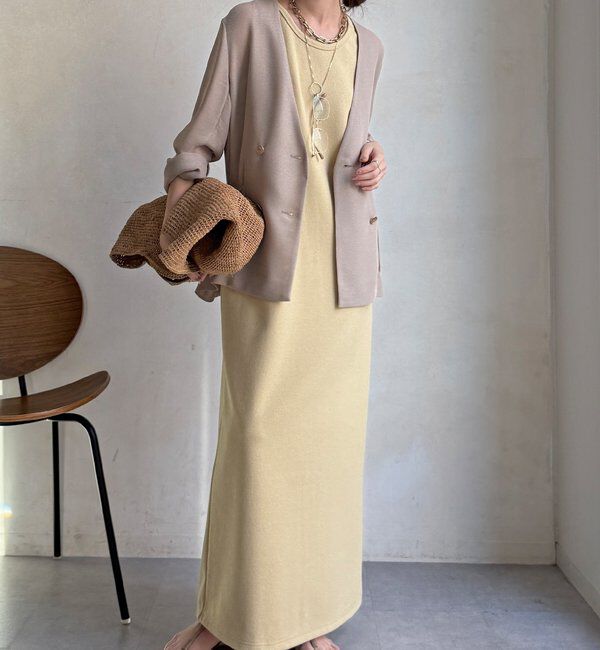  「メッシュノーカラーバックリボンジャケット」|テーラードジャケット|