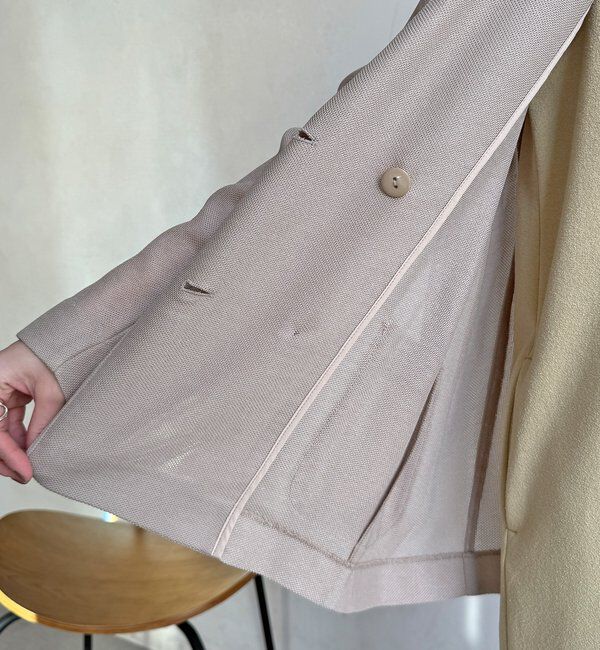  「メッシュノーカラーバックリボンジャケット」|テーラードジャケット|