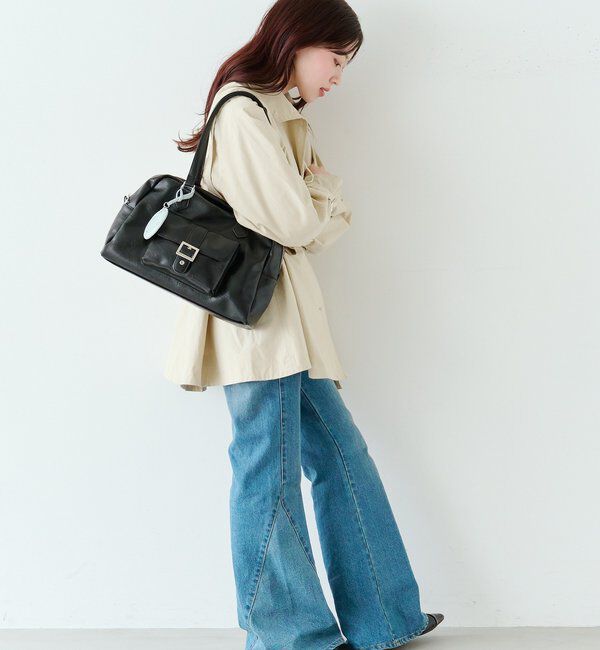  「レース付きフレアトレンチコート」|トレンチコート|