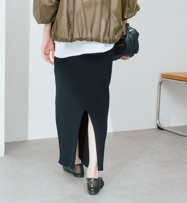  「【マイナス3kg/レビュー高評価☆】リブタイトスカート」|スカート|