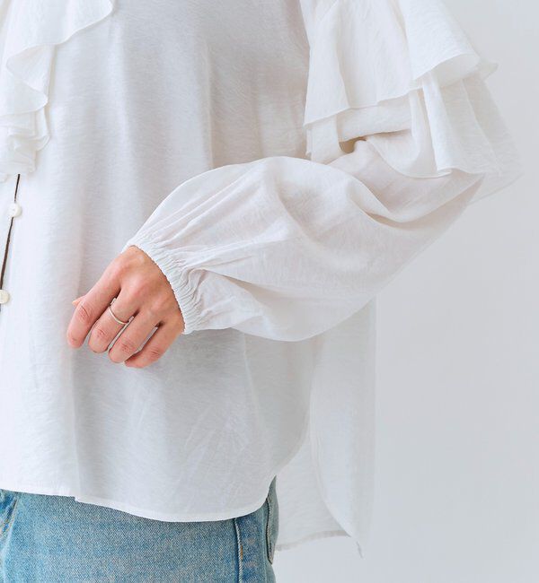 「【着映え】フリルディテールブラウス」|シャツ・ブラウス|
