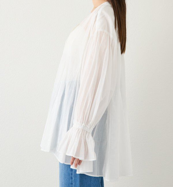  「予約【着映え】コットンペプラムギャザーブラウス」|シャツ・ブラウス|