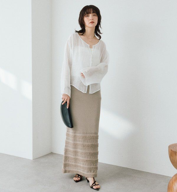  「【a Nice （ア ・ニース）】2WAYリネンブラウス」|シャツ・ブラウス|