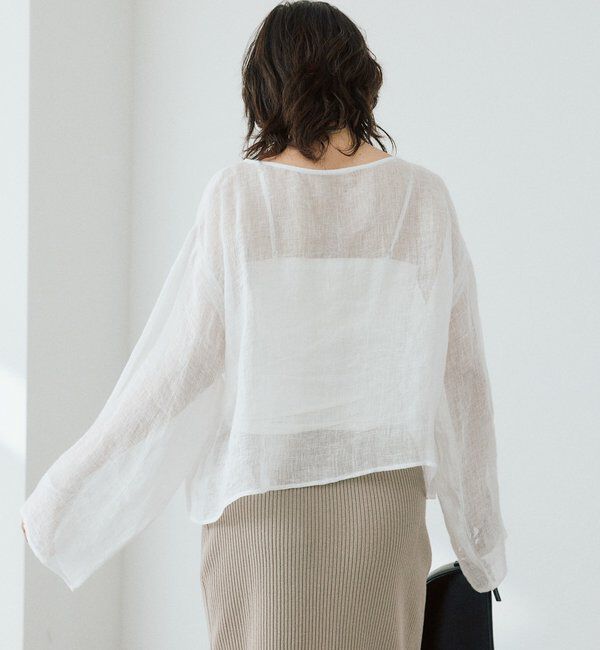 「【a Nice （ア ・ニース）】2WAYリネンブラウス」|シャツ・ブラウス|