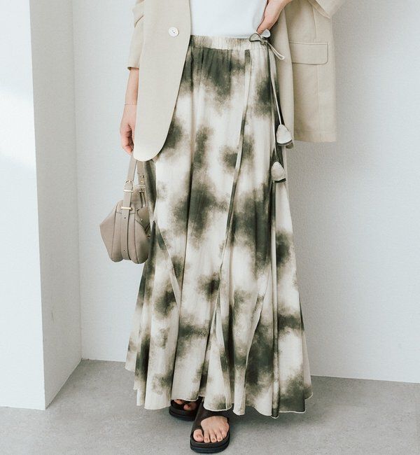  「【a Nice （ア ・ニース）】タイダイプリントギャザースカート」|スカート|