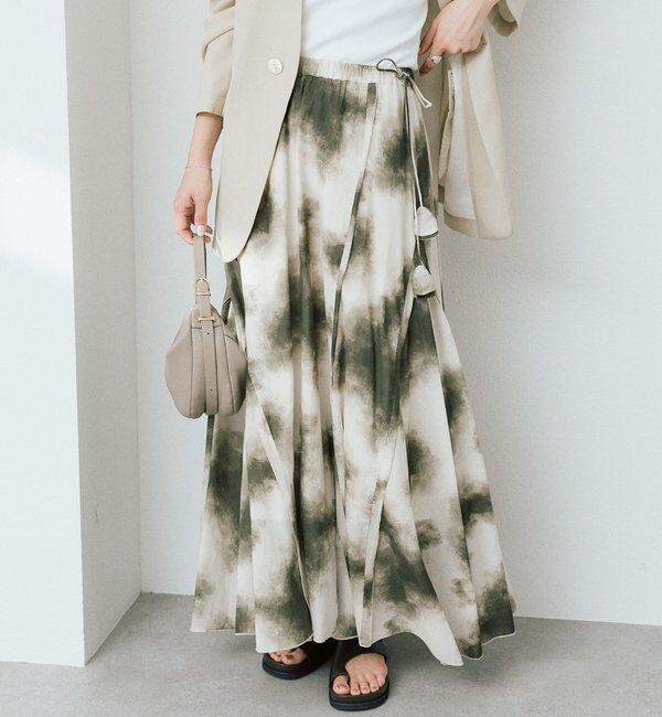  「【a Nice （ア ・ニース）】タイダイプリントギャザースカート」|スカート|