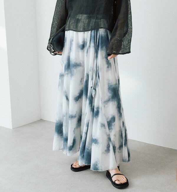  「【a Nice （ア ・ニース）】タイダイプリントギャザースカート」|スカート|