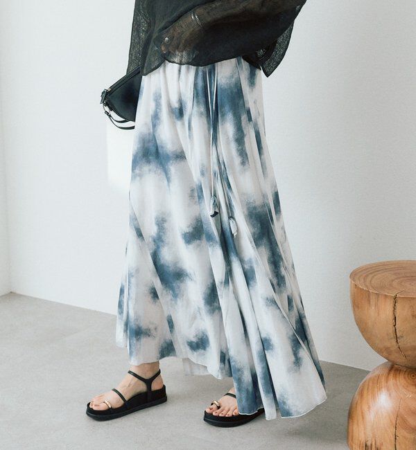  「【a Nice （ア ・ニース）】タイダイプリントギャザースカート」|スカート|