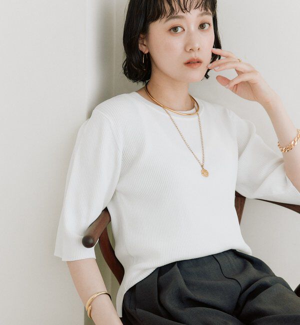  「予約【ストレッチ性抜群】VIS/NYゴブソデリブニット」|ニット・セーター|