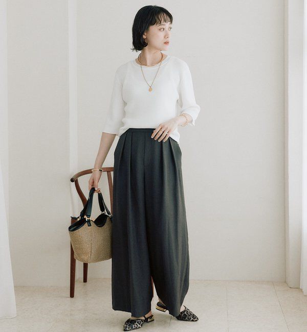  「予約【ストレッチ性抜群】VIS/NYゴブソデリブニット」|ニット・セーター|