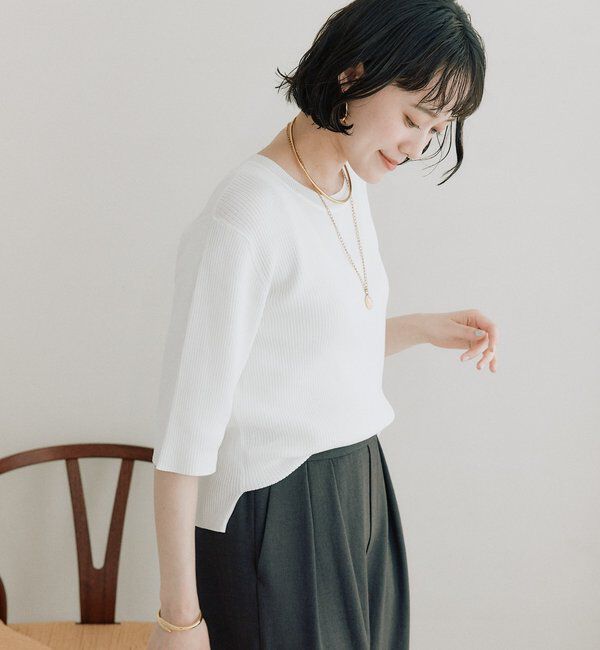  「予約【ストレッチ性抜群】VIS/NYゴブソデリブニット」|ニット・セーター|