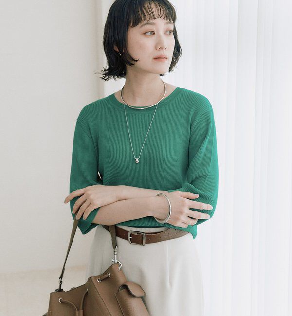  「予約【ストレッチ性抜群】VIS/NYゴブソデリブニット」|ニット・セーター|