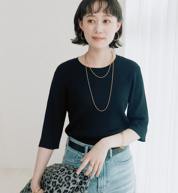  「予約【ストレッチ性抜群】VIS/NYゴブソデリブニット」|ニット・セーター|