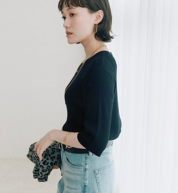  「予約【ストレッチ性抜群】VIS/NYゴブソデリブニット」|ニット・セーター|