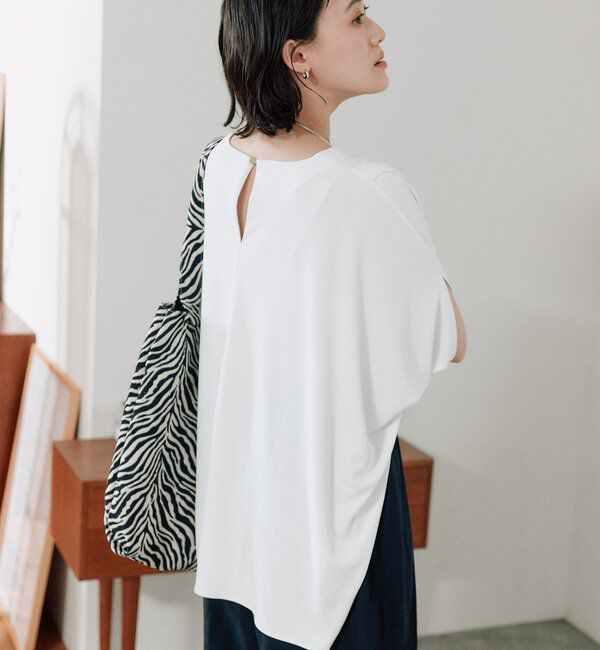  「予約【吸水速乾/遮熱/接触冷感】クールタッチポンチョカットソー」|Tシャツ・カットソー|