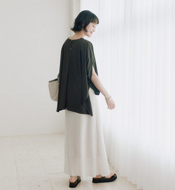  「予約【吸水速乾/遮熱/接触冷感】クールタッチポンチョカットソー」|Tシャツ・カットソー|